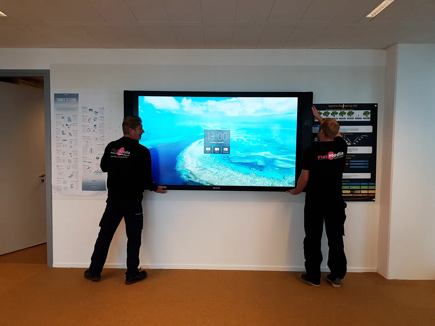 Flatmedia av installatie